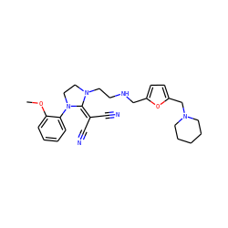 COc1ccccc1N1CCN(CCNCc2ccc(CN3CCCCC3)o2)C1=C(C#N)C#N ZINC000036338472