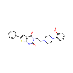 COc1ccccc1N1CCN(CCn2c(=O)[nH]c3sc(-c4ccccc4)cc3c2=O)CC1 ZINC000000602407