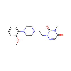 COc1ccccc1N1CCN(CCn2ncc(=O)n(C)c2=O)CC1 ZINC000145988203