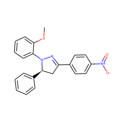 COc1ccccc1N1N=C(c2ccc([N+](=O)[O-])cc2)C[C@H]1c1ccccc1 ZINC000004427368