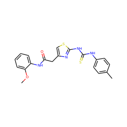 COc1ccccc1NC(=O)Cc1csc(NC(=S)Nc2ccc(C)cc2)n1 ZINC000013478184
