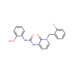 COc1ccccc1NC(=O)Nc1cccn(Cc2ccccc2Cl)c1=O ZINC000001354086