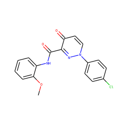 COc1ccccc1NC(=O)c1nn(-c2ccc(Cl)cc2)ccc1=O ZINC000001394386