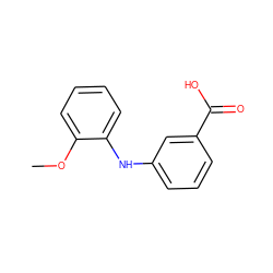 COc1ccccc1Nc1cccc(C(=O)O)c1 ZINC000082715010