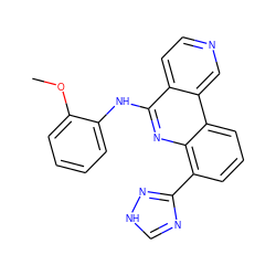 COc1ccccc1Nc1nc2c(-c3nc[nH]n3)cccc2c2cnccc12 ZINC000073170050