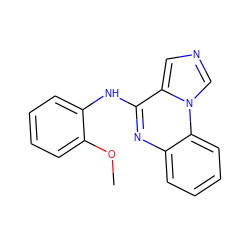 COc1ccccc1Nc1nc2ccccc2n2cncc12 ZINC000013441477