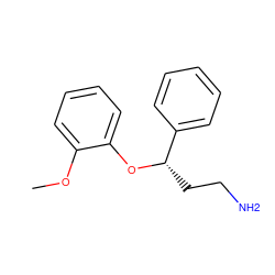 COc1ccccc1O[C@@H](CCN)c1ccccc1 ZINC000013834839