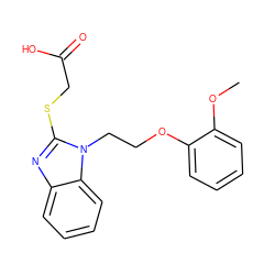 COc1ccccc1OCCn1c(SCC(=O)O)nc2ccccc21 ZINC000004019643