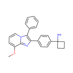 COc1cccn2c(-c3ccccc3)c(-c3ccc(C4(N)CCC4)cc3)nc12 ZINC000113654743