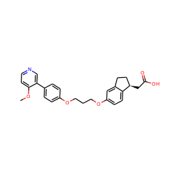 COc1ccncc1-c1ccc(OCCCOc2ccc3c(c2)CC[C@H]3CC(=O)O)cc1 ZINC000014977087