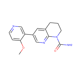 COc1ccncc1-c1cnc2c(c1)CCCN2C(N)=O ZINC001772589200