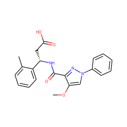 COc1cn(-c2ccccc2)nc1C(=O)N[C@@H](CC(=O)O)c1ccccc1C ZINC000095556943