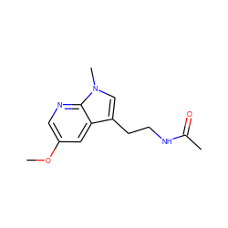 COc1cnc2c(c1)c(CCNC(C)=O)cn2C ZINC000000021664