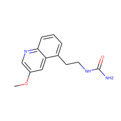 COc1cnc2cccc(CCNC(N)=O)c2c1 ZINC001772607789