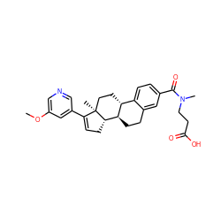 COc1cncc(C2=CC[C@H]3[C@@H]4CCc5cc(C(=O)N(C)CCC(=O)O)ccc5[C@H]4CC[C@]23C)c1 ZINC000205160490