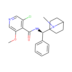 COc1cncc(Cl)c1C(=O)N[C@H](c1ccccc1)C12CCC(CC1)CN2C ZINC000141513227