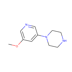 COc1cncc(N2CCNCC2)c1 ZINC000013703883