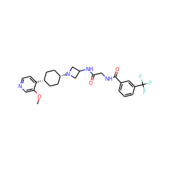 COc1cnccc1[C@H]1CC[C@@H](N2CC(NC(=O)CNC(=O)c3cccc(C(F)(F)F)c3)C2)CC1 ZINC000143813450