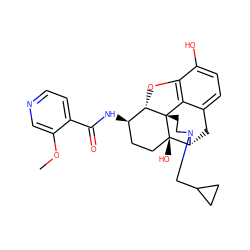 COc1cnccc1C(=O)N[C@@H]1CC[C@@]2(O)[C@H]3Cc4ccc(O)c5c4[C@@]2(CCN3CC2CC2)[C@H]1O5 ZINC000095579060