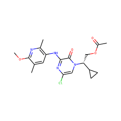COc1nc(C)c(Nc2nc(Cl)cn([C@H](COC(C)=O)C3CC3)c2=O)cc1C ZINC000653851991