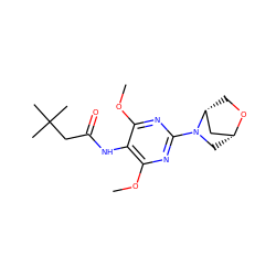 COc1nc(N2C[C@@H]3C[C@H]2CO3)nc(OC)c1NC(=O)CC(C)(C)C ZINC000473114710