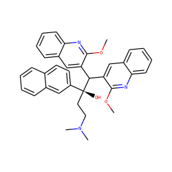 COc1nc2ccccc2cc1C(c1cc2ccccc2nc1OC)[C@](O)(CCN(C)C)c1ccc2ccccc2c1 ZINC000653699597