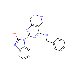 COc1nc2ccccc2n1-c1nc2c(c(NCc3ccccc3)n1)CNCC2 ZINC000208119727