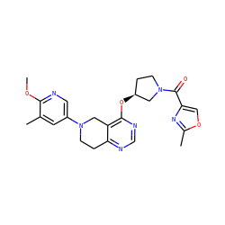 COc1ncc(N2CCc3ncnc(O[C@H]4CCN(C(=O)c5coc(C)n5)C4)c3C2)cc1C ZINC000113568291