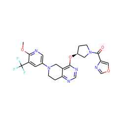 COc1ncc(N2CCc3ncnc(O[C@H]4CCN(C(=O)c5cocn5)C4)c3C2)cc1C(F)(F)F ZINC000113569099