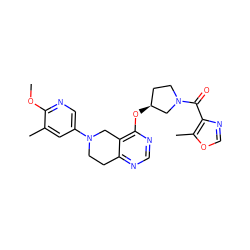 COc1ncc(N2CCc3ncnc(O[C@H]4CCN(C(=O)c5ncoc5C)C4)c3C2)cc1C ZINC000113568433