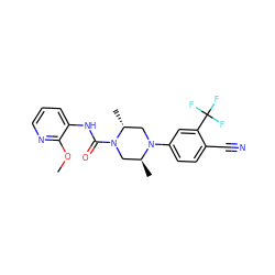 COc1ncccc1NC(=O)N1C[C@H](C)N(c2ccc(C#N)c(C(F)(F)F)c2)C[C@H]1C ZINC000013679714