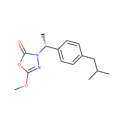 COc1nn([C@H](C)c2ccc(CC(C)C)cc2)c(=O)o1 ZINC000103287211