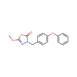 COc1nn(Cc2ccc(Oc3ccccc3)cc2)c(=O)o1 ZINC000103287200