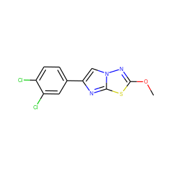 COc1nn2cc(-c3ccc(Cl)c(Cl)c3)nc2s1 ZINC001772588419