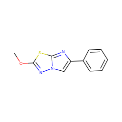 COc1nn2cc(-c3ccccc3)nc2s1 ZINC001772583091