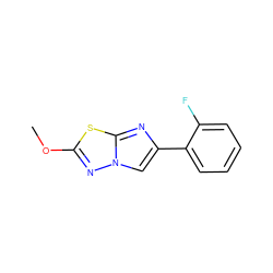 COc1nn2cc(-c3ccccc3F)nc2s1 ZINC001772633670