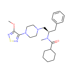 COc1nsnc1N1CCN(C[C@@H](Cc2ccccc2)N(C)C(=O)C2CCCCC2)CC1 ZINC000000589374