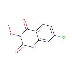 COn1c(=O)[nH]c2cc(Cl)ccc2c1=O ZINC001772651006