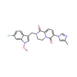 COn1cc(CN2CCn3c(ccc(-n4cnc(C)c4)c3=O)C2=O)c2ccc(Cl)cc21 ZINC000299865893