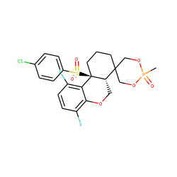 CP1(=O)OCC2(CCC[C@@]3(S(=O)(=O)c4ccc(Cl)cc4)c4c(F)ccc(F)c4OC[C@@H]23)CO1 ZINC000209464873
