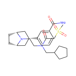 CS(=O)(=O)CC(=O)N(CCN1[C@H]2CC[C@@H]1C[C@H](c1cccc(C(N)=O)c1)C2)CC1CCCC1 ZINC000117295010