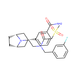 CS(=O)(=O)CC(=O)N(CCN1[C@H]2CC[C@@H]1C[C@H](c1cccc(C(N)=O)c1)C2)Cc1cccc(F)c1 ZINC000117298238