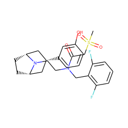 CS(=O)(=O)CC(=O)N(CCN1[C@H]2CC[C@@H]1C[C@H](c1cccc(O)c1)C2)Cc1c(F)cccc1F ZINC000117299580