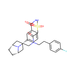 CS(=O)(=O)CC(=O)N(CCc1ccc(F)cc1)CCN1[C@H]2CC[C@@H]1C[C@H](c1cccc(C(N)=O)c1)C2 ZINC000117292538