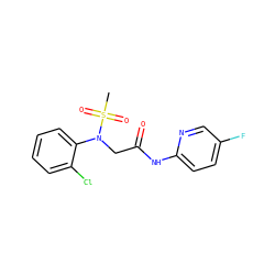 CS(=O)(=O)N(CC(=O)Nc1ccc(F)cn1)c1ccccc1Cl ZINC000095563229