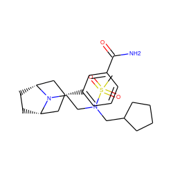 CS(=O)(=O)N(CCN1[C@H]2CC[C@@H]1C[C@H](c1cccc(C(N)=O)c1)C2)CC1CCCC1 ZINC000117302481