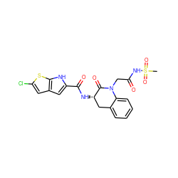 CS(=O)(=O)NC(=O)CN1C(=O)[C@@H](NC(=O)c2cc3cc(Cl)sc3[nH]2)Cc2ccccc21 ZINC000028818276