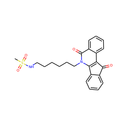 CS(=O)(=O)NCCCCCCn1c2c(c3ccccc3c1=O)C(=O)c1ccccc1-2 ZINC000084689350