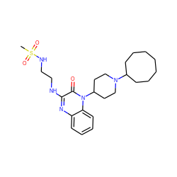 CS(=O)(=O)NCCNc1nc2ccccc2n(C2CCN(C3CCCCCCC3)CC2)c1=O ZINC000114709664