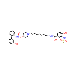 CS(=O)(=O)Nc1cc([C@@H](O)CNCCCCCCCCCN2CCC(OC(=O)Nc3ccccc3-c3cccc(O)c3)CC2)ccc1O ZINC000169321633